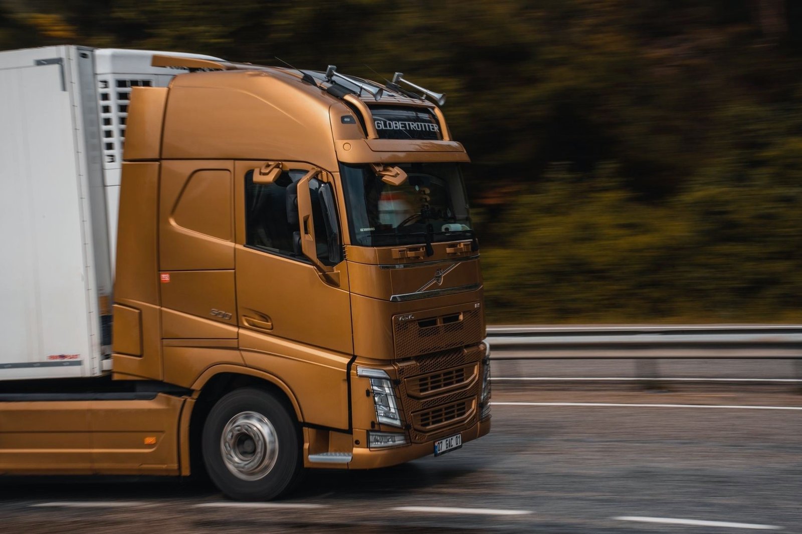 Prime mover heading down the highway